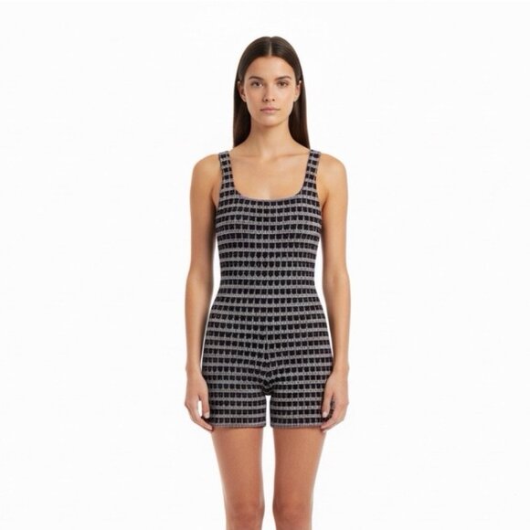 Zara Women's Black/Multi  Striped Romper Sleeveless Stretchy Design Sz M - New - Picture 10 of 10
